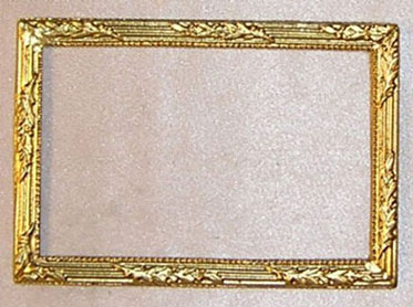 Dollhouse Miniature Picture Frame, Large Rectangle, Gold Color